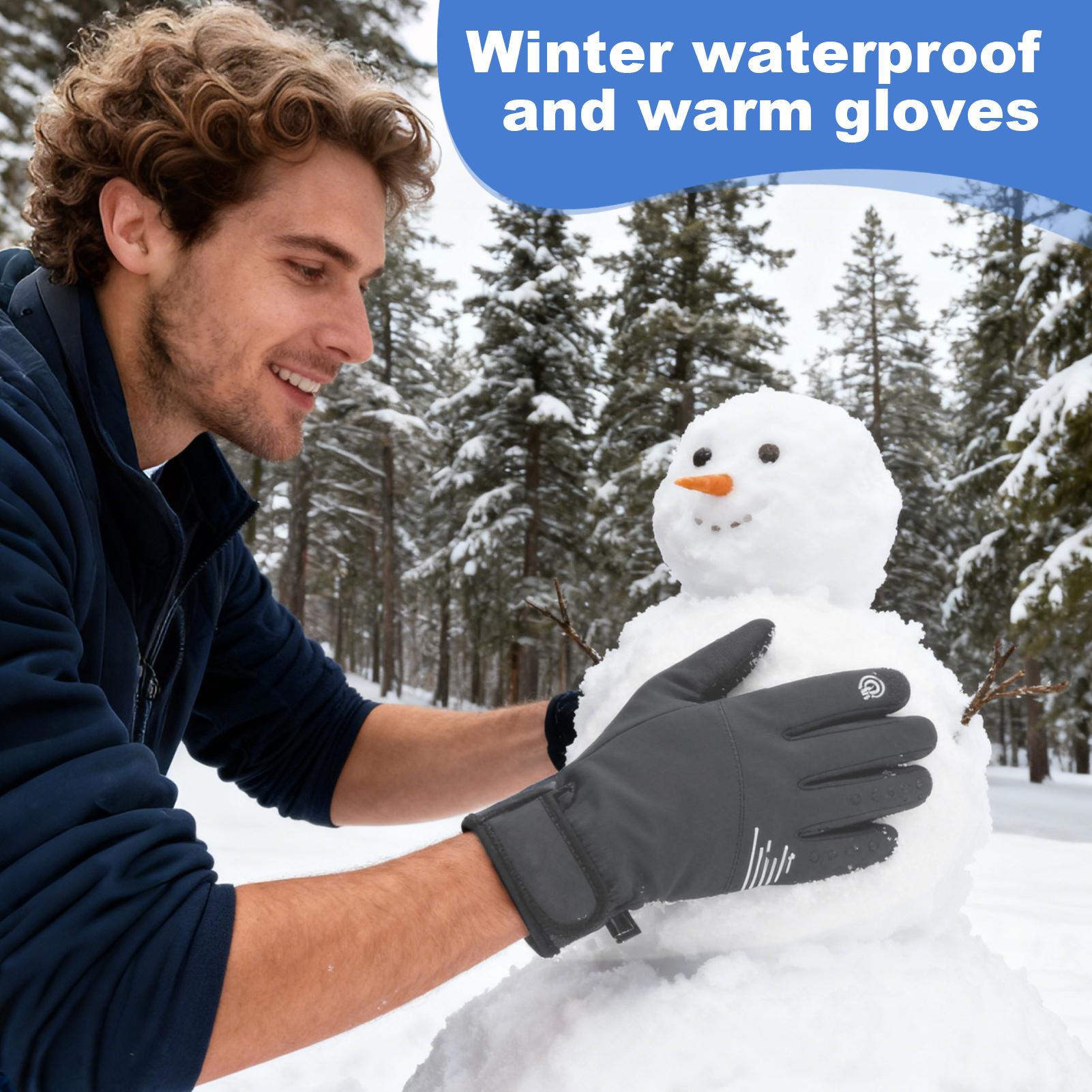 Cycling Gear For Cold Weather - Warm Gloves Windproof Touchscreen Cold Weather