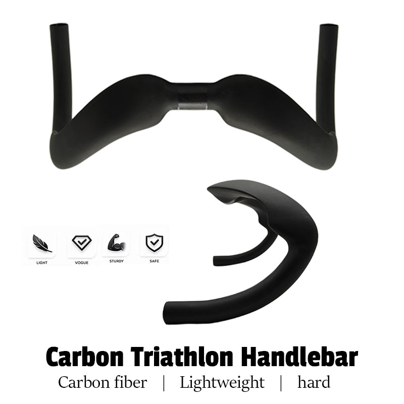 Cycling Gear Black - 31.8mm Matte Black Carbon Fiber Track