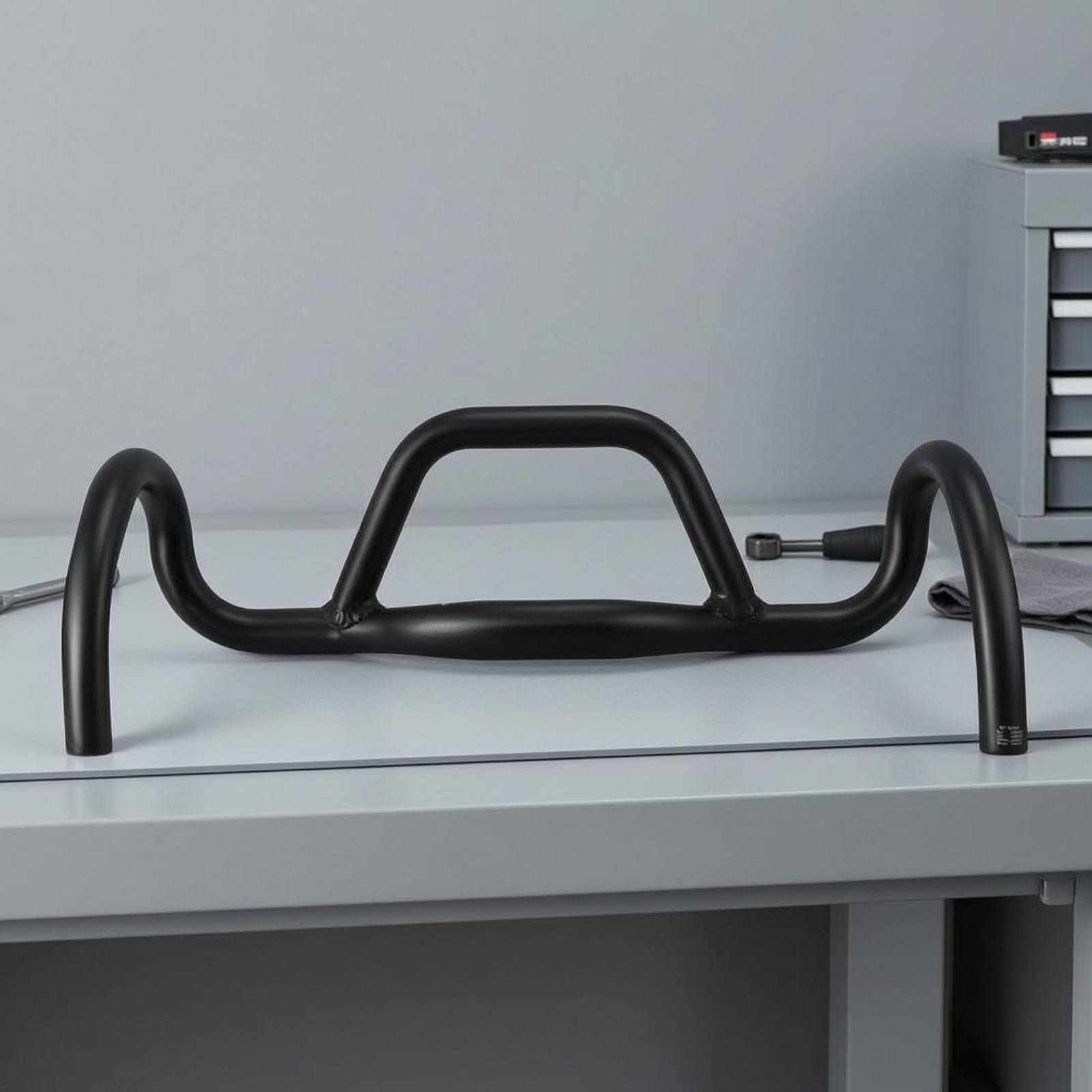 Cycling Gear Black - Aluminum Drop Bar 31.8 Mm Clamp