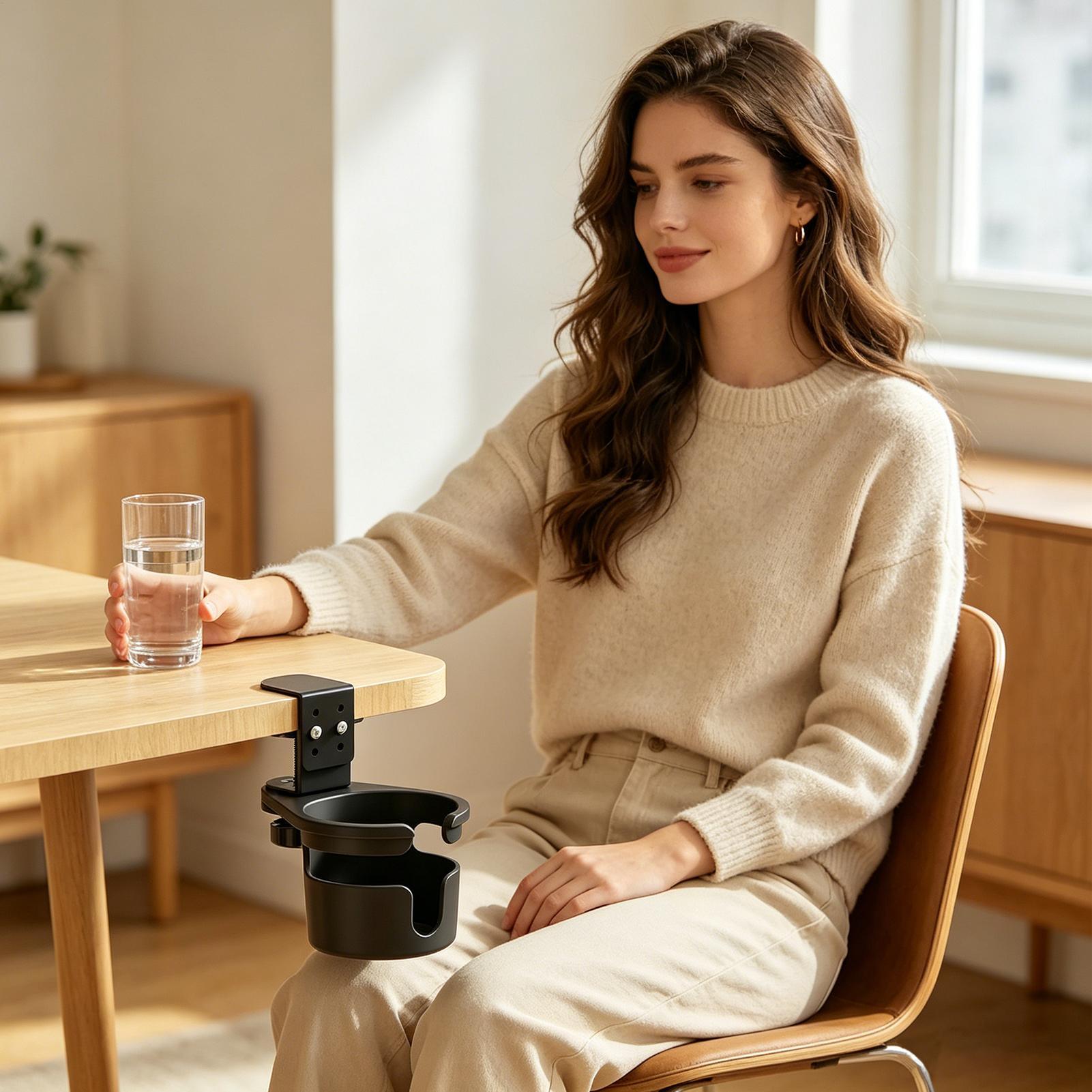 Desk Cup Holder Tabletop Drink - Water Bottle Holder 评论和价格
