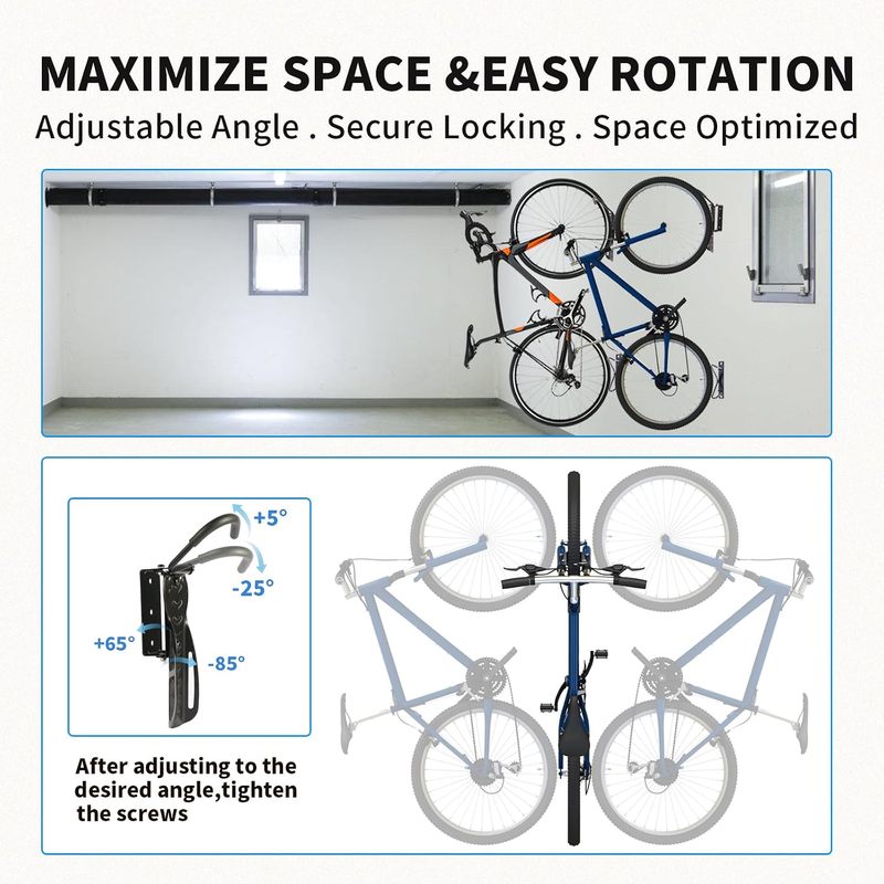 Swivel Bike Wall Mount Rack 66 - Cycling Gear Wall Hanger 评论和价格