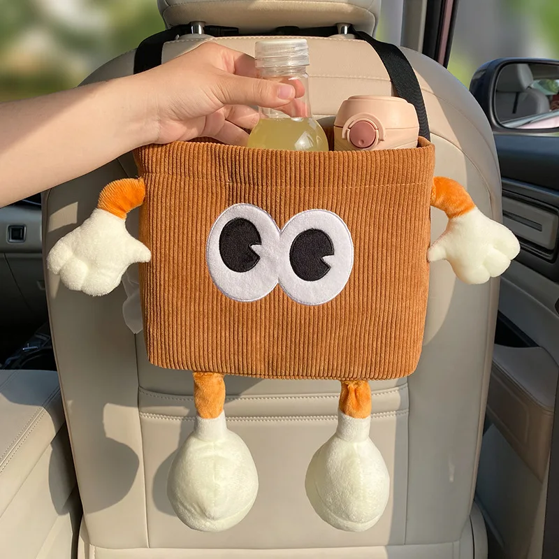 Car Trash Can Bin Cartoon Eye  - Water Bottle Holder 评论和价格