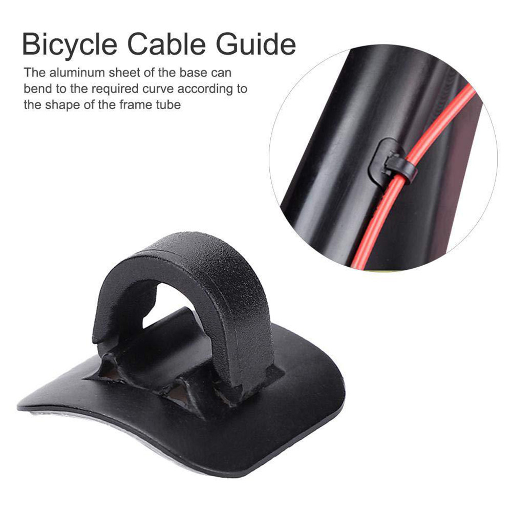2Pcs Bike Cable Clip Black Alu - Cycling Gear Black 评论和价格
