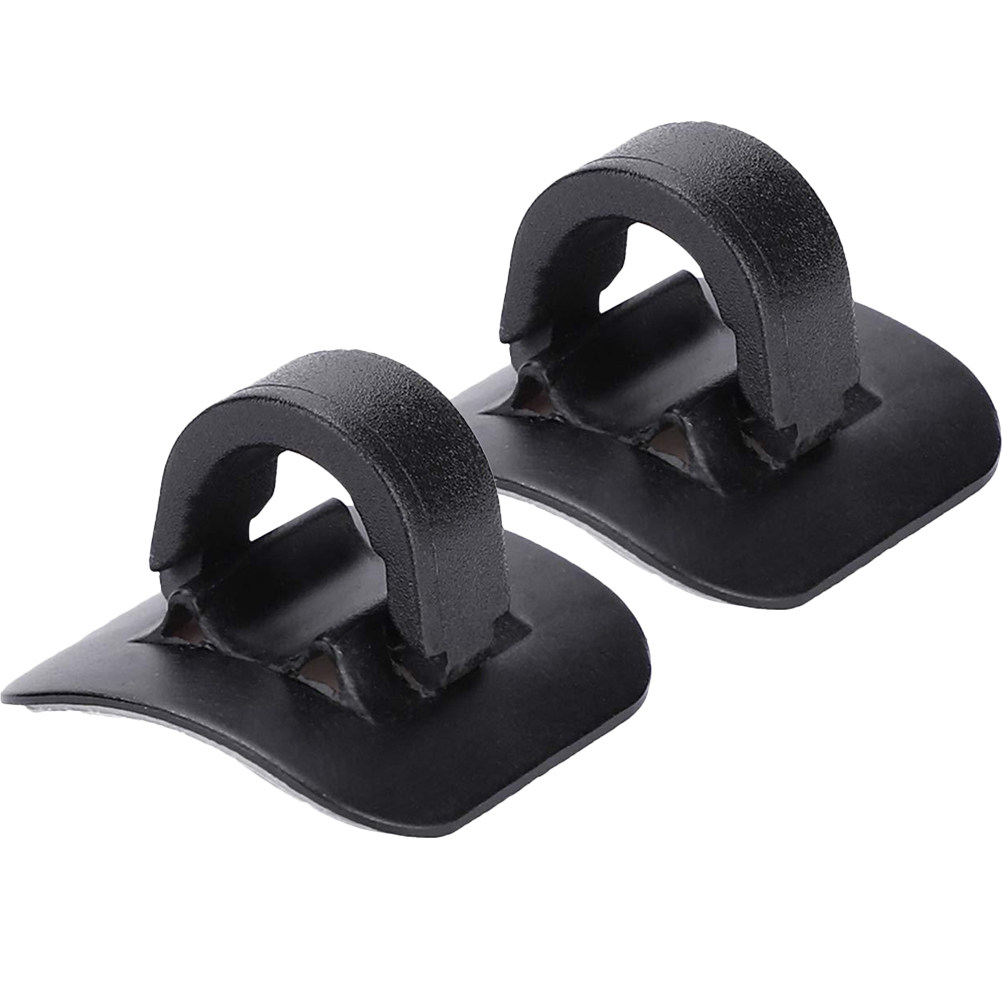 2Pcs Bike Cable Clip Black Alu - Cycling Gear Black 评论和价格